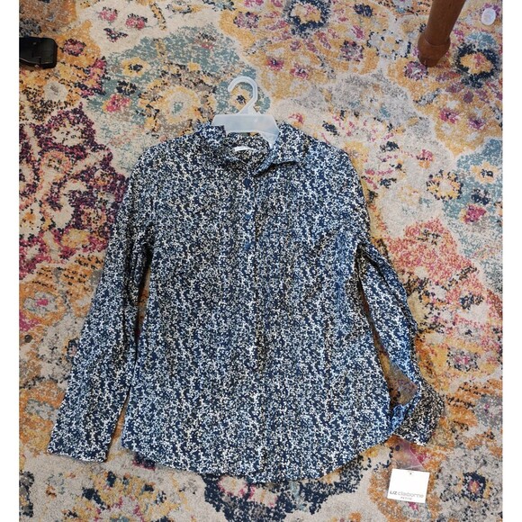 Liz Claiborne petite medium women's button-up blouse - Picture 1 of 3
